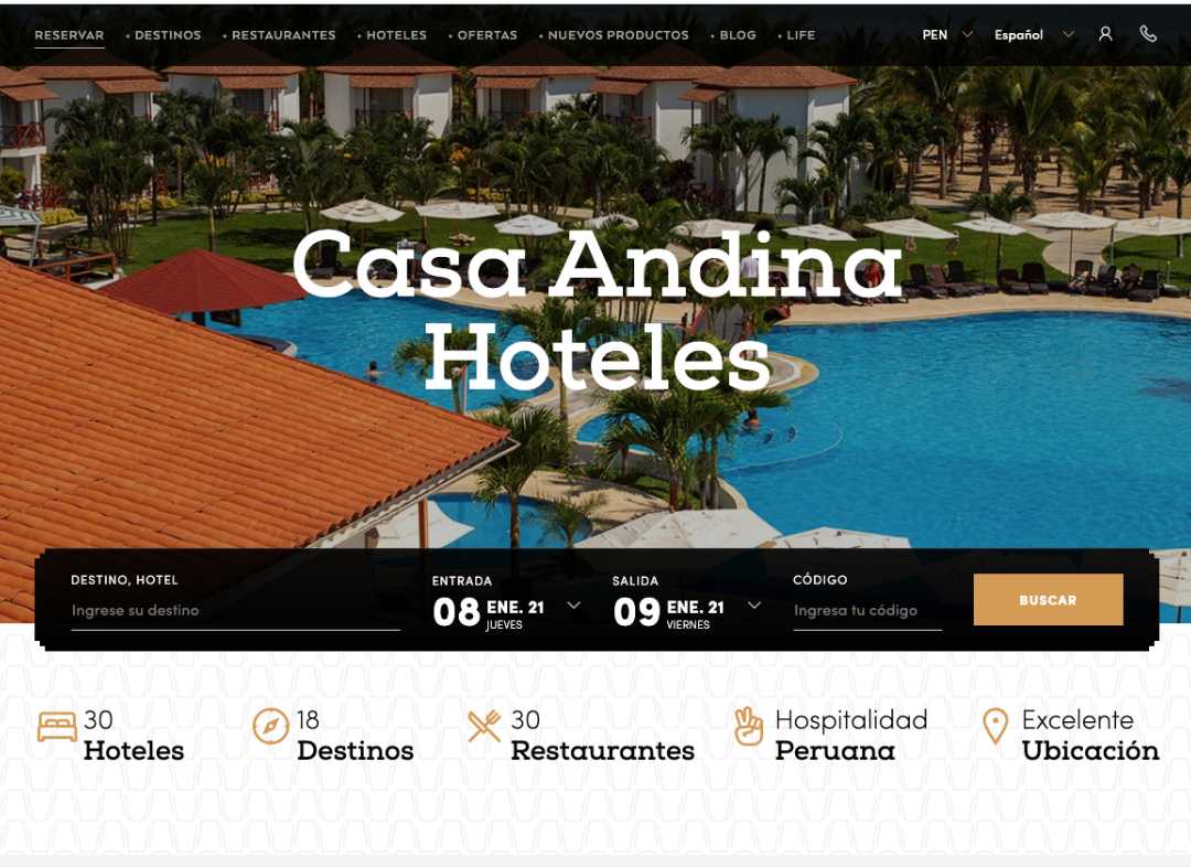 Casa Andina Hoteles Foto para Green Cat Studio Servicio de SEM