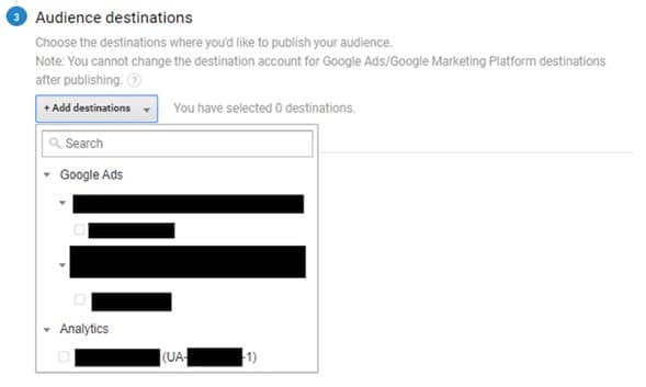 Añadir audiencia a Google Ads